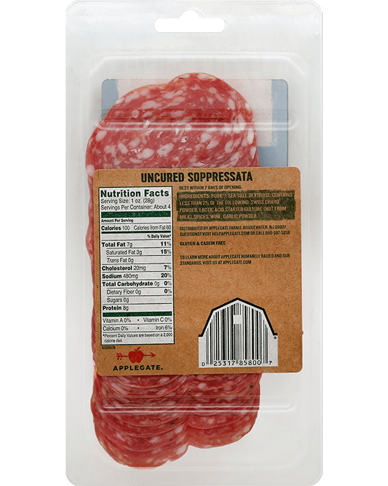 Products Traditional Italian Natural Soppressata Applegate